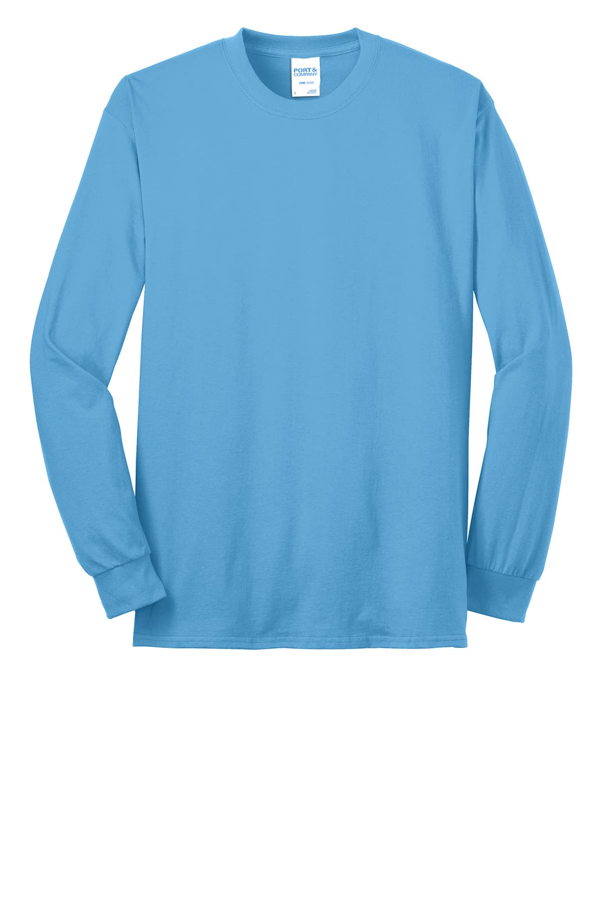 Port & Company PC55LST Tall Long Sleeve Core Blend Tee – Aquatic Blue