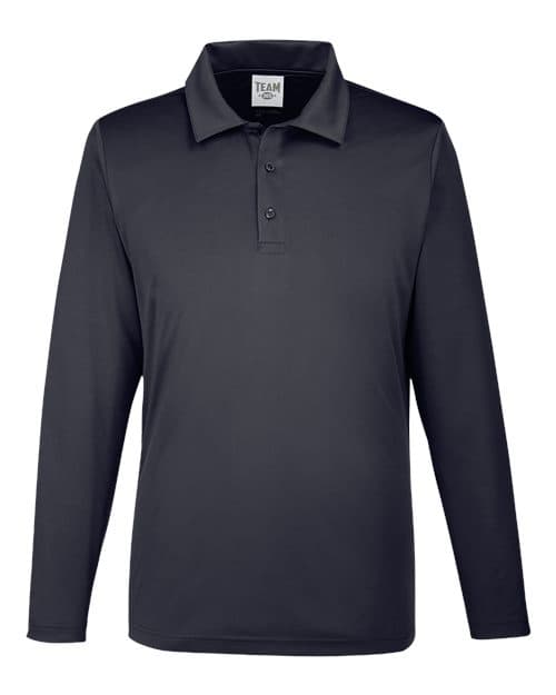 Men's Zone Performance Long Sleeve Polo – Black