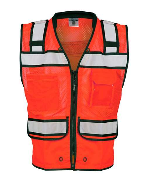 Unisex High-Performance Surveyors Vest – Fluorescent Red (S5704)
